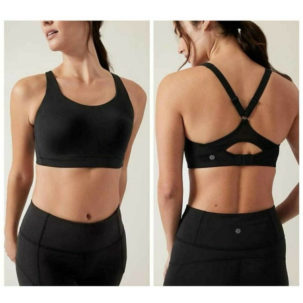 NWT Athleta Advance Sports Bra B-G Black Size 38G